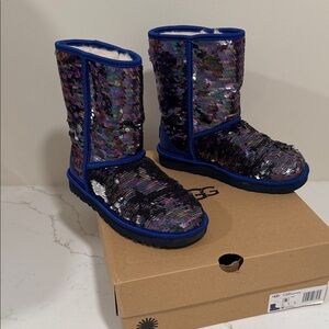 UGG sequin classic boots size 6 worn 5 times